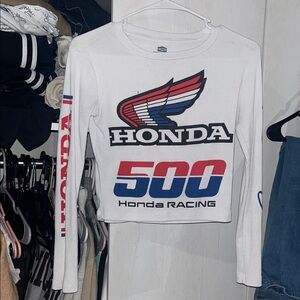 Honda Racing White Long Sleeve Top